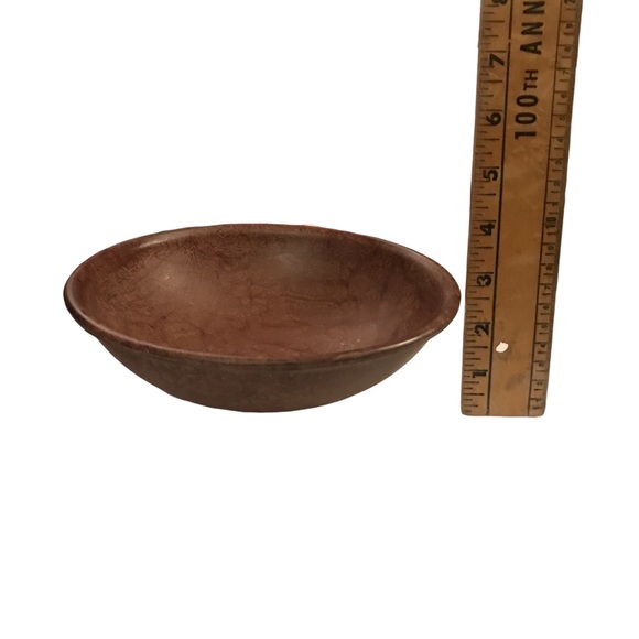 4 Vintage Faux Burl Wood Brown 2 Boltalite 2 Hunter Melamine 8" Bowl MCM USA - Picture 4 of 12